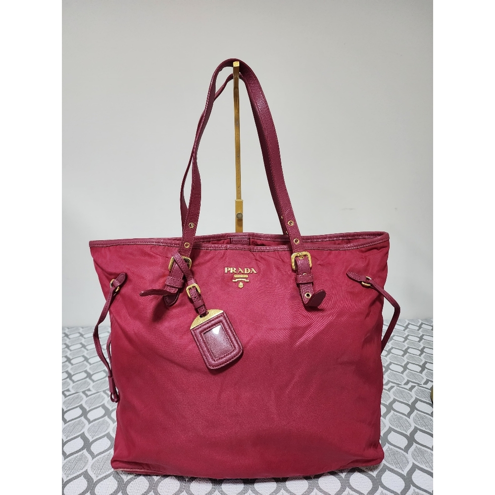 Prada Saffiano Leather Tote Bag Pink